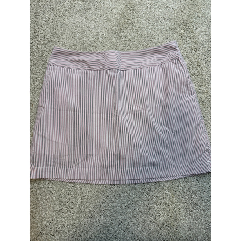 Adidas ClimaCool Womens Pink Navy Pinstripe Golf Skort Size 8 Activewear Skirt